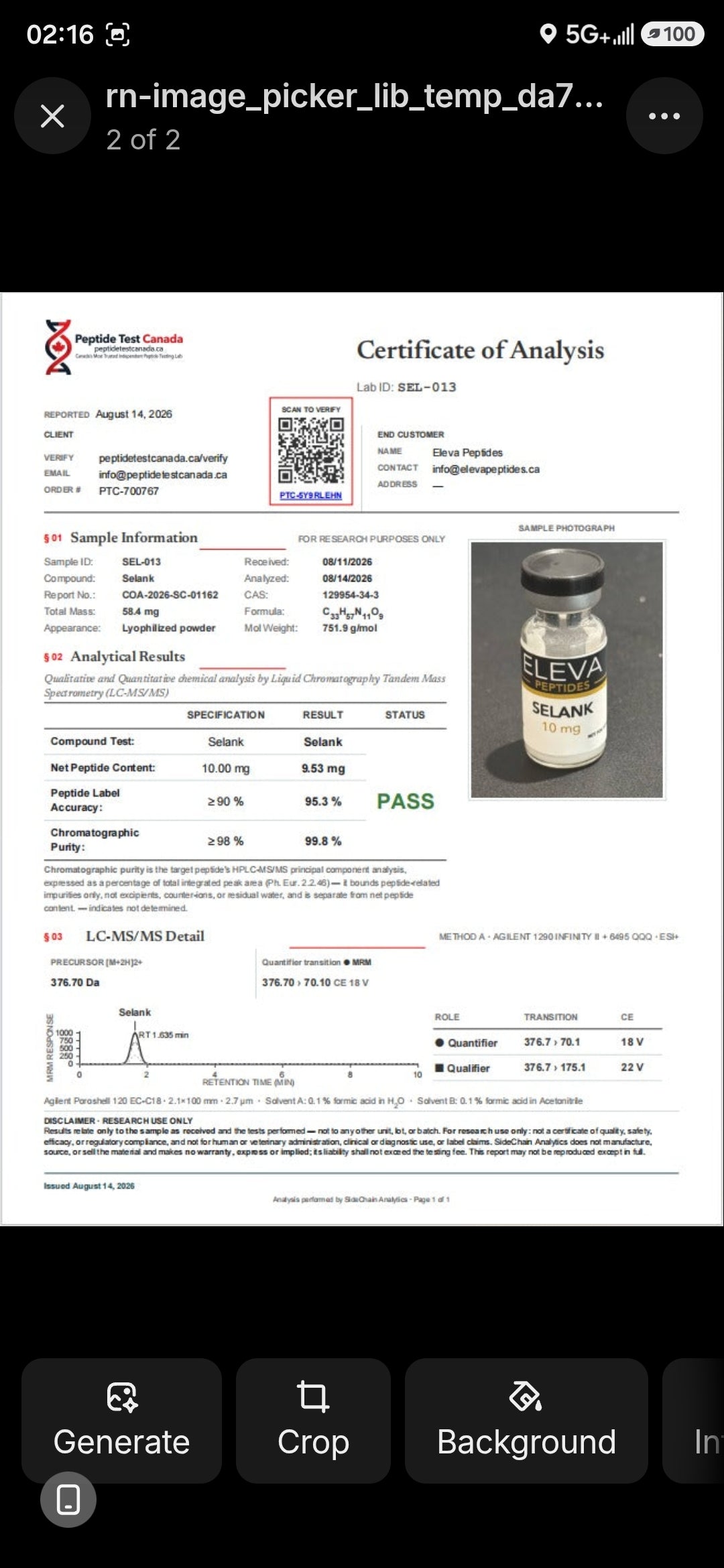 Selank - 10mg