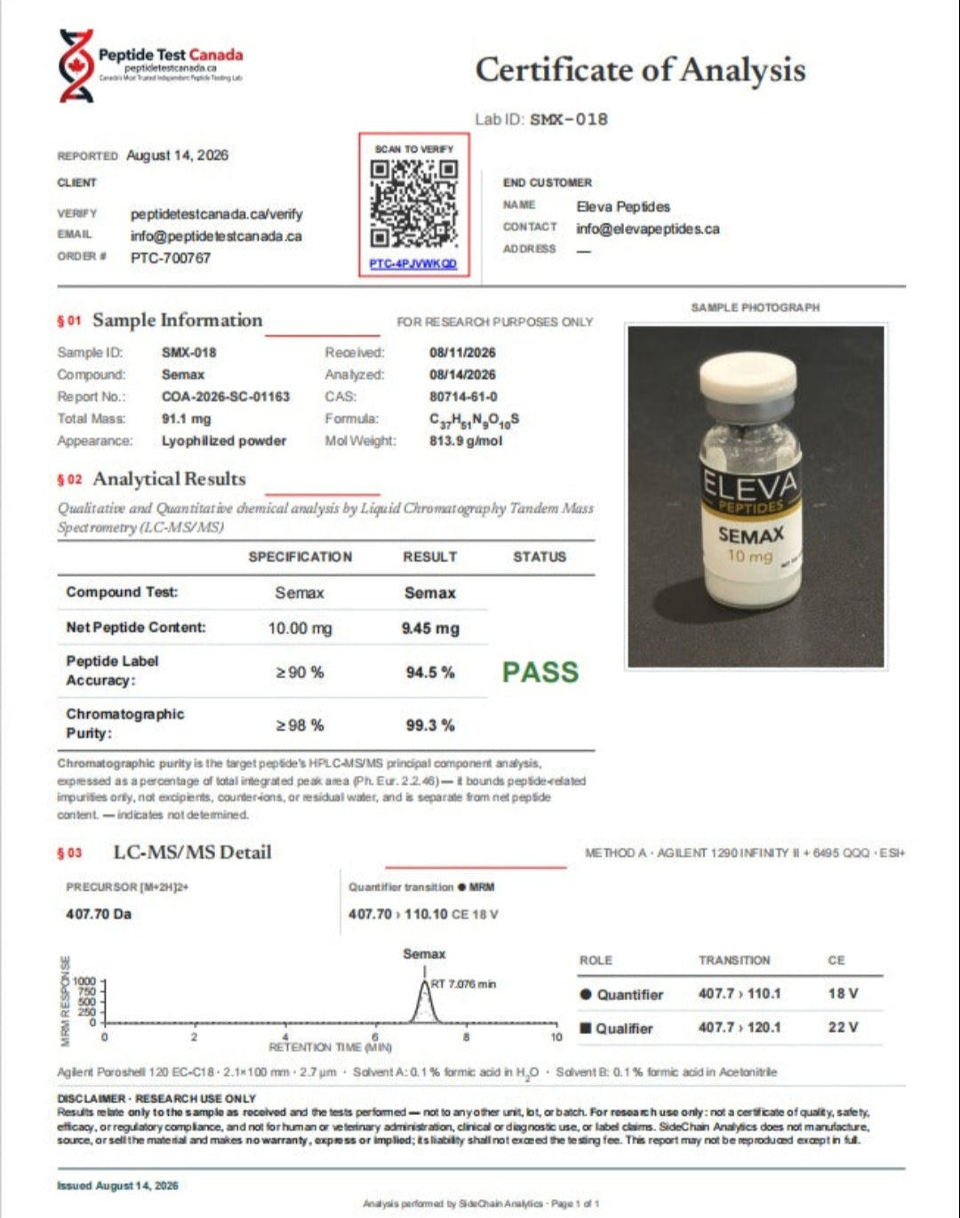Semax - 10mg